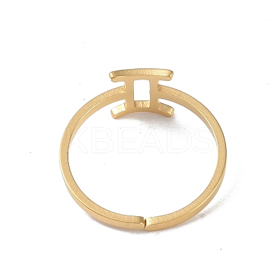 Real 18K Gold Plated 304 Stainless Steel Adjustable Finger Ring RJEW-L115-01G-06-1