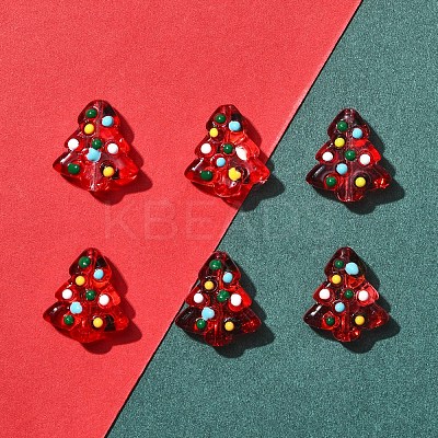 6Pcs Handmade Bumpy Glass Beads Strands LAMP-FS0001-16C-1