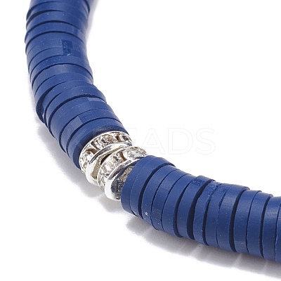 5Pcs 5 Colors Handmade Polymer Clay Heishi Surfer Stretch Bracelet Sets BJEW-JB08691-1