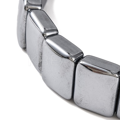 Rectangle Terahertz Stone Beaded Stretch Bracelets for Women Men BJEW-H590-05A-1