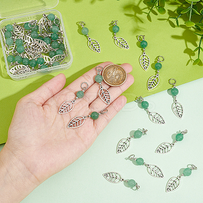 4Sets Leaf Tibetan Style Alloy Pendants FIND-UN0002-74-1