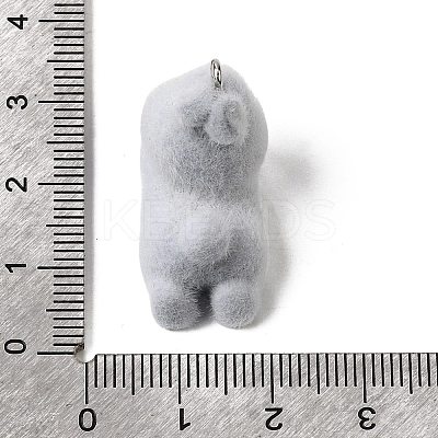 Flocking Opaque Resin Pendants RESI-G123-01L-1
