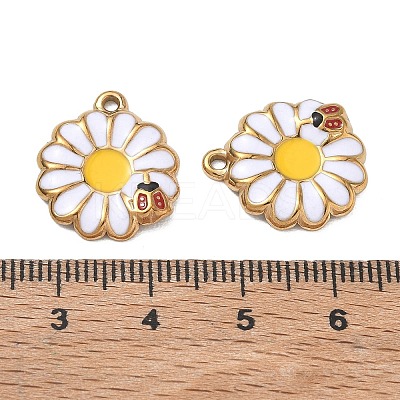 304 Stainless Steel Enamel Pendants SA-CBA7876-31G-03-1