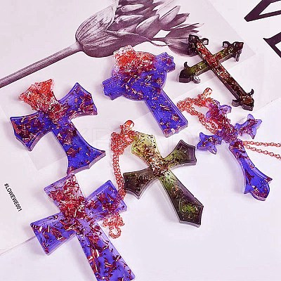 DIY Cross Pendant Silicone Molds DIY-E057-02-1