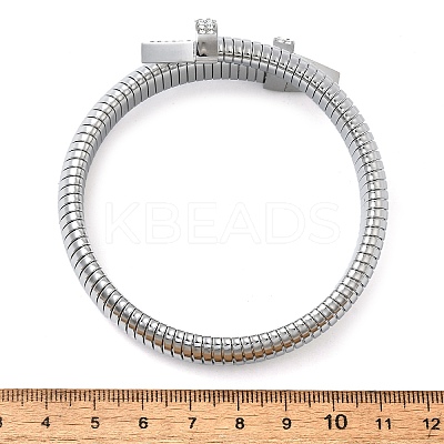 304 Stainless Steel Stretch Bracelets for Women BJEW-A031-03P-1