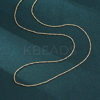 Brass Boston Link Chain Necklaces for Women NJEW-D302-02G-1