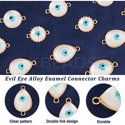 20Pcs 10 Colors Brass Enamel Pendants KK-NB0001-48G-1