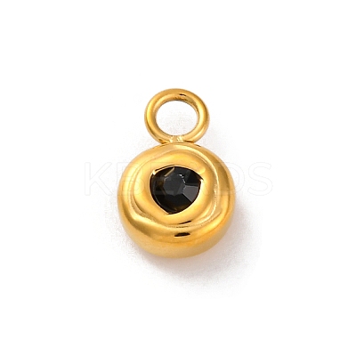 304 Stainless Steel Rhinestone Pendants STAS-M110-31G-1