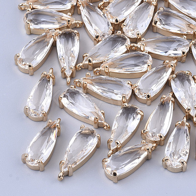 Transparent Glass Pendants GLAA-T007-22F-1