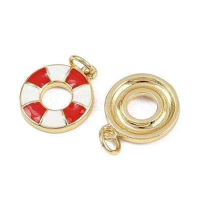 Brass Enamel Charms KK-L240-29G-02-1