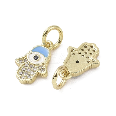 Real 18K Gold Plated Brass Micro Pave Cubic Zirconia Pendants KK-L209-078G-05-1