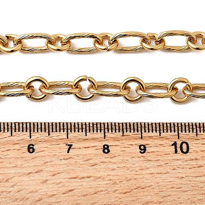 304 Stainless Steel Oval Link Chain Necklaces for Women Men NJEW-A054-01G-1