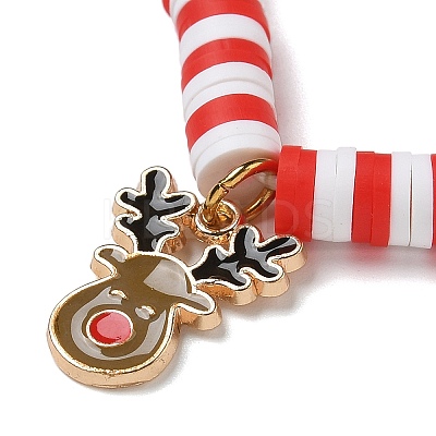 Elegant Christmas Handmade Polymer Clay Heishi Beaded Stretch Bracelets MV9996-44-1