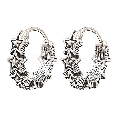 316 Surgical Stainless Steel Hoop Earrings LS-EJEW-D096-05D-AS-1