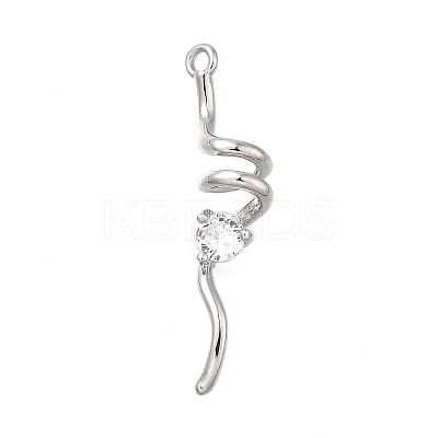 Brass with Cubic Zirconia Pendants LS-KK-Q048-02P-1
