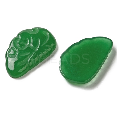 Dyed Natural Malaysia Jade Carved Cabochons G-Q192-02A-1