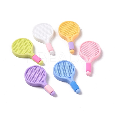 Opaque Resin Accessories Ornaments Resin Racket Cabochons RESI-B013-01-1