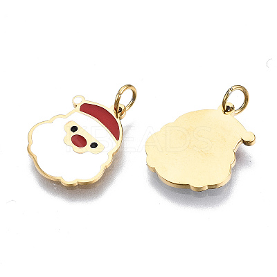 316 Surgical Stainless Steel Enamel Charms X-STAS-S116-386G-1
