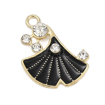 Alloy Enamel Pendants with Rhinestone FIND-Z070-07G-01-1
