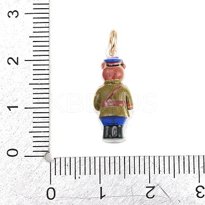 304 Stainless Steel Enamel Pendants STAS-F358-01G-02-1