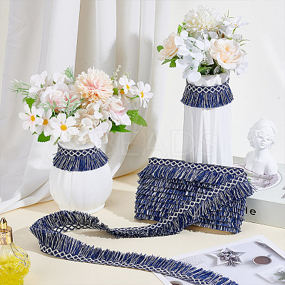 8.8 Yards Nation Style Polyester Lace Trim Ribbon OCOR-HY0001-43-1
