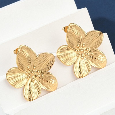 Non-Tarnish 304 Stainless Steel Stud Earrings X-STAS-L024-004G-02-1
