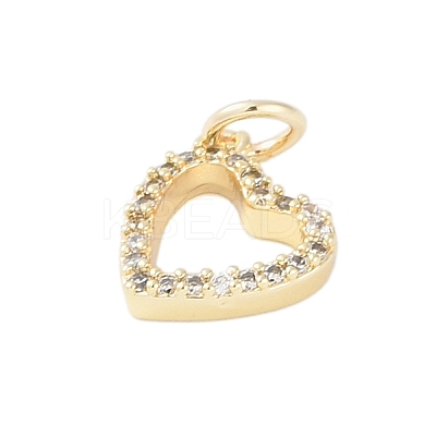 Rack Plating Brass Clear Cubic Zirconia Pendants LS-KK-Z060-02G-01-1