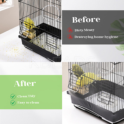 2Pcs 2 Colors Universal Organza Bird Cage Seed Catcher Net Cover AJEW-CN0003-77A-1