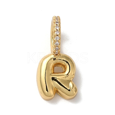 Brass Micro Pave Cubic Zirconia Pendants KK-K345-13R-G-1