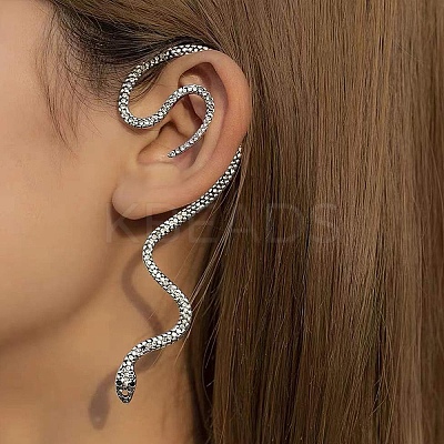Alloy Snake Cuff Earrings for Girl Women Gift PW-WG3494F-02-1