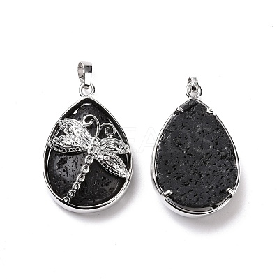 Natural Lava Rock Pendants G-G900-01P-24-1