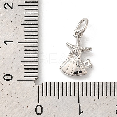 Rack Plating Brass Clear Cubic Zirconia Pendants KK-Z056-27P-1