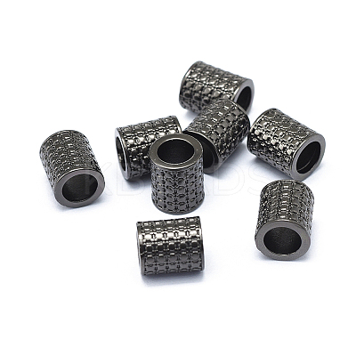 Rack Plating Brass European Beads X-KK-O125-07B-1
