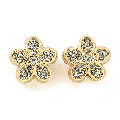 Rack Plating Alloy Rhinestone European Beads FIND-B034-17G-01-1
