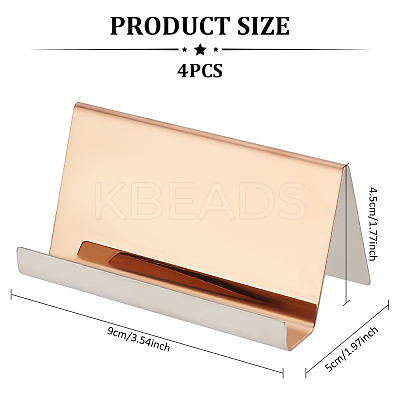 Rectangle 304 Stainless Steel Business Card Holder AJEW-WH0470-88RG-1