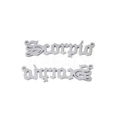 Non-Tarnish 304 Stainless Steel Connector Charms STAS-N095-136H-1