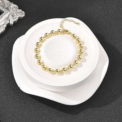 Rack Plating Brass Ball Chain Bracelets for Women X-BJEW-G676-01C-G-1