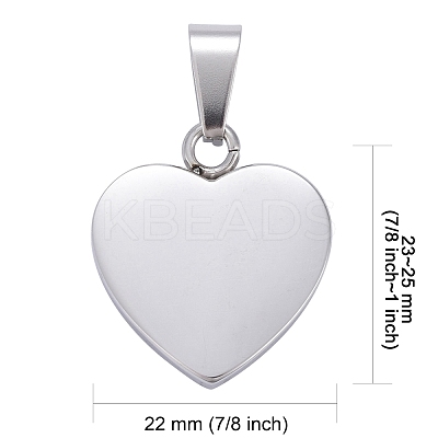 Tarnish Resistant Fashionable 304 Stainless Steel Stamping Blank Tag Pendants STAS-J002B-01-1