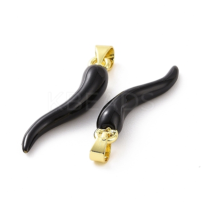 Rack Plating Brass Enamel Charms KK-C008-19G-01-1