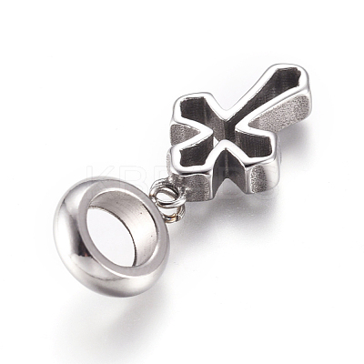 304 Stainless Steel European Dangle Charms OPDL-G010-03AS-1