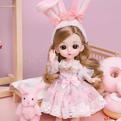 6Pcs 6 Colors High Temperature Fiber Long Wavy Roman Hairstyle Doll Wig Hair DIY-GL0005-61-1