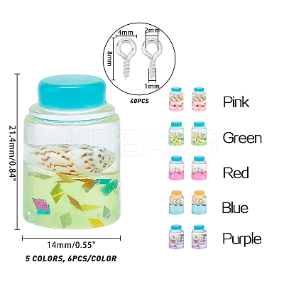 DIY Wishing Bottle Pendant Making Kits DIY-CA0001-40-1