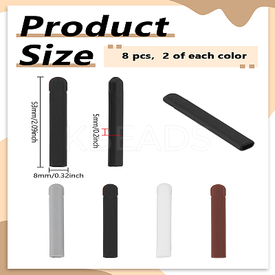 8Pcs 4 Colors Silicone Eyeglasses Ear Grip FIND-LP0009-86-1