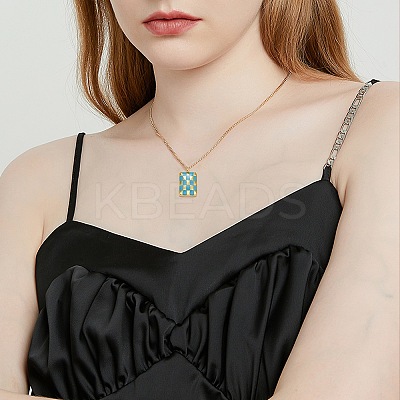 8Pcs 4 Colors Rack Plating Brass Enamel Pendants KK-SZ0006-08-1