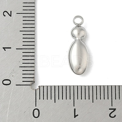 304 Stainless Steel Initial Pendants STAS-S186-12I-P-1