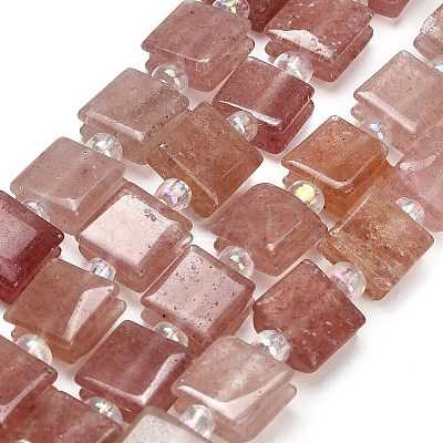 Natural Strawberry Quartz Beads Strands GG-F802-B16-01-1