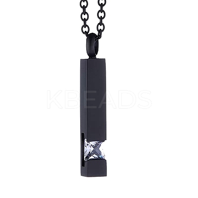 Stainless Steel Urn Ashes Necklace PW-WG95889-04-1