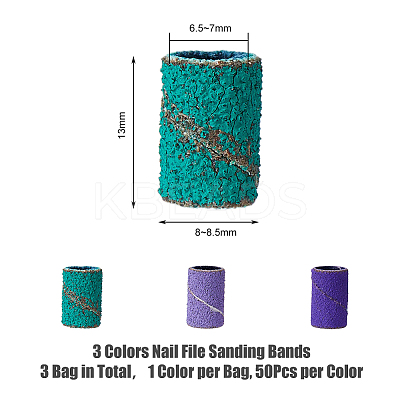 3 Bags PVC Nail File Sanding Bands Replacement TOOL-DC0001-11-1
