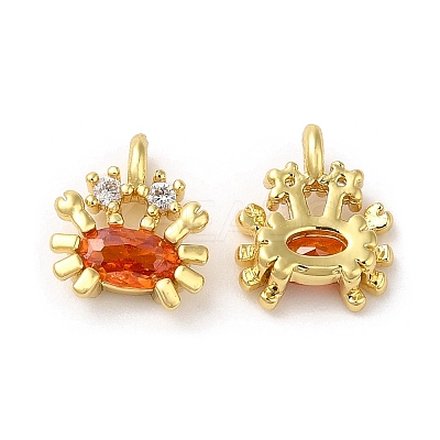 Brass Micro Pave Cubic Zirconia Pendants KK-M246-33G-1