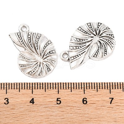 Tibetan Style Alloy Conch Shell Pendants TIBEP-Q043-224-RS-1